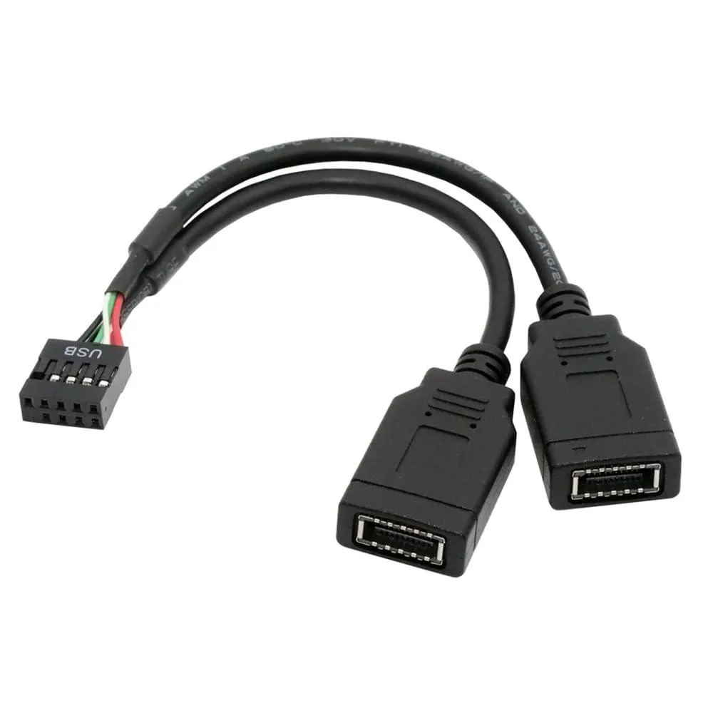 Vszerda Vszerda USB 3.1 Type-E Dual Port to USB 2.0 9Pin 10Pin Header Adapter 15cm — product photo