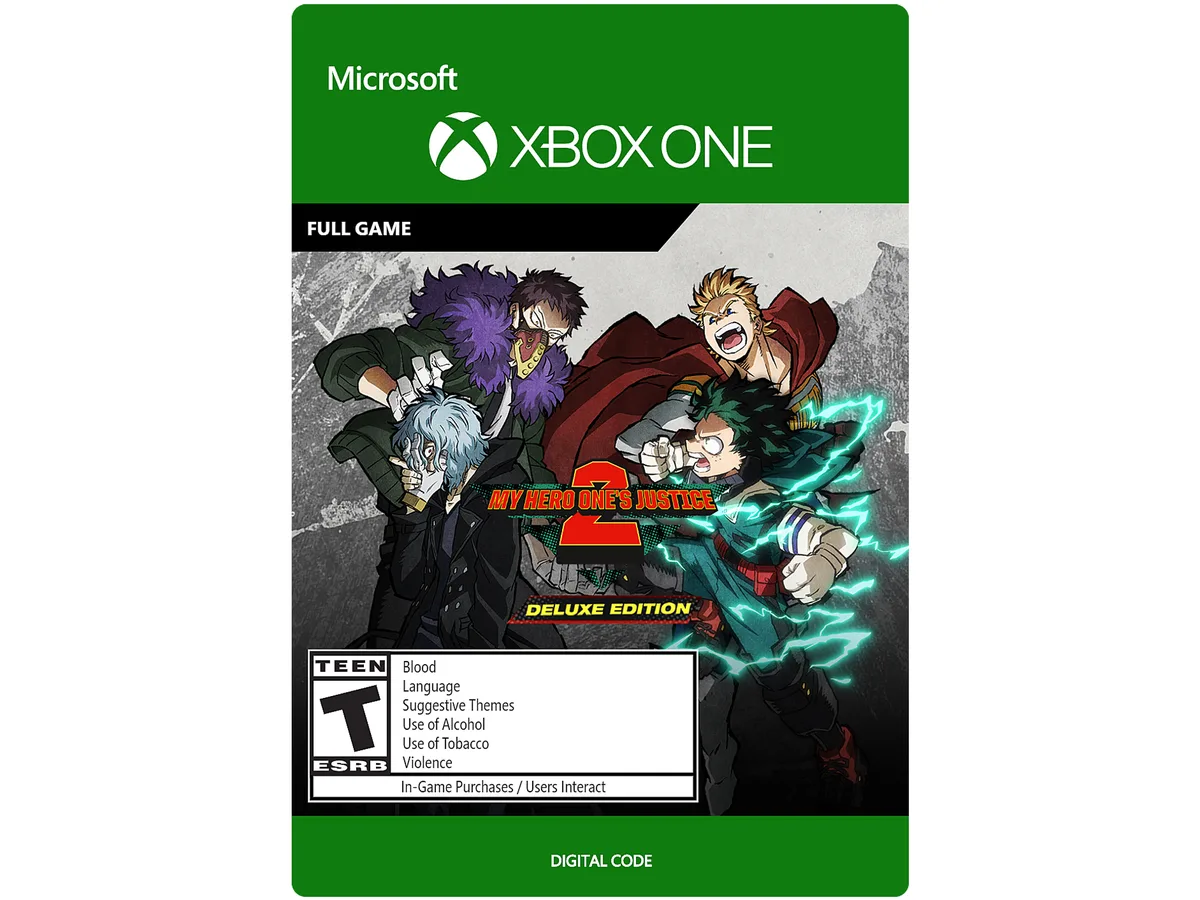 Bandai Namco Entertainment America Inc Bandai Namco G3Q-00874 My Hero One's Justice 2 Deluxe Edition downloadable game — product photo