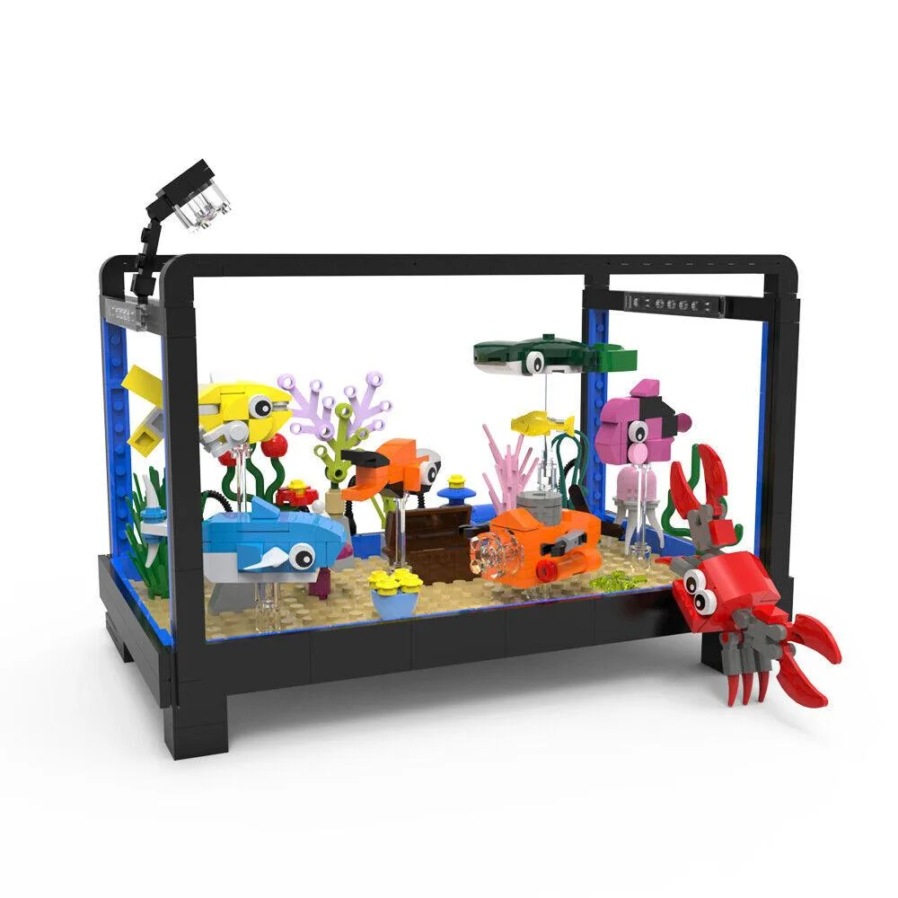 ZITIANYOUBUILD ZITIANYOUBUILD Fish Tank Aquarium 500 Pieces Building Set — product photo