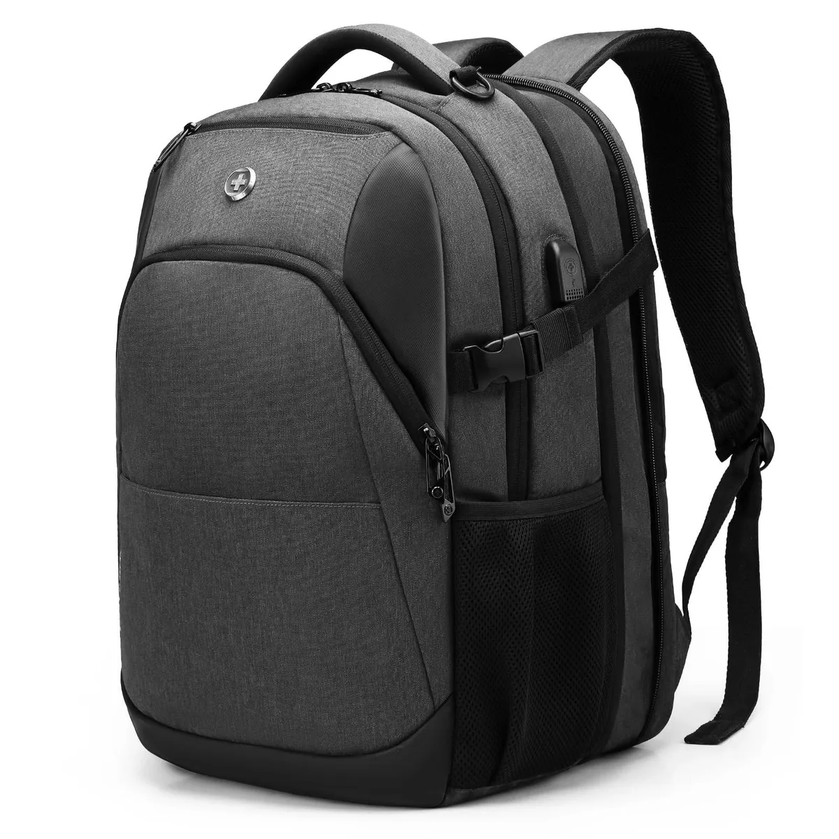 BoYata BoYata 2 in 1 accessory expandable laptop backpack 35L USB charging RFID 17 inch grey — product photo