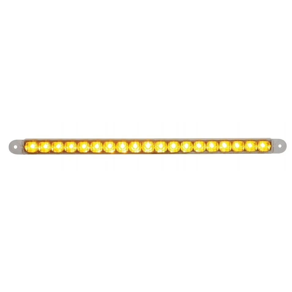 United Pacific Industries United Pacific Industries 19 LED 12" Reflector Turn Signal Light Bar Amber LED Clear Lens — product photo