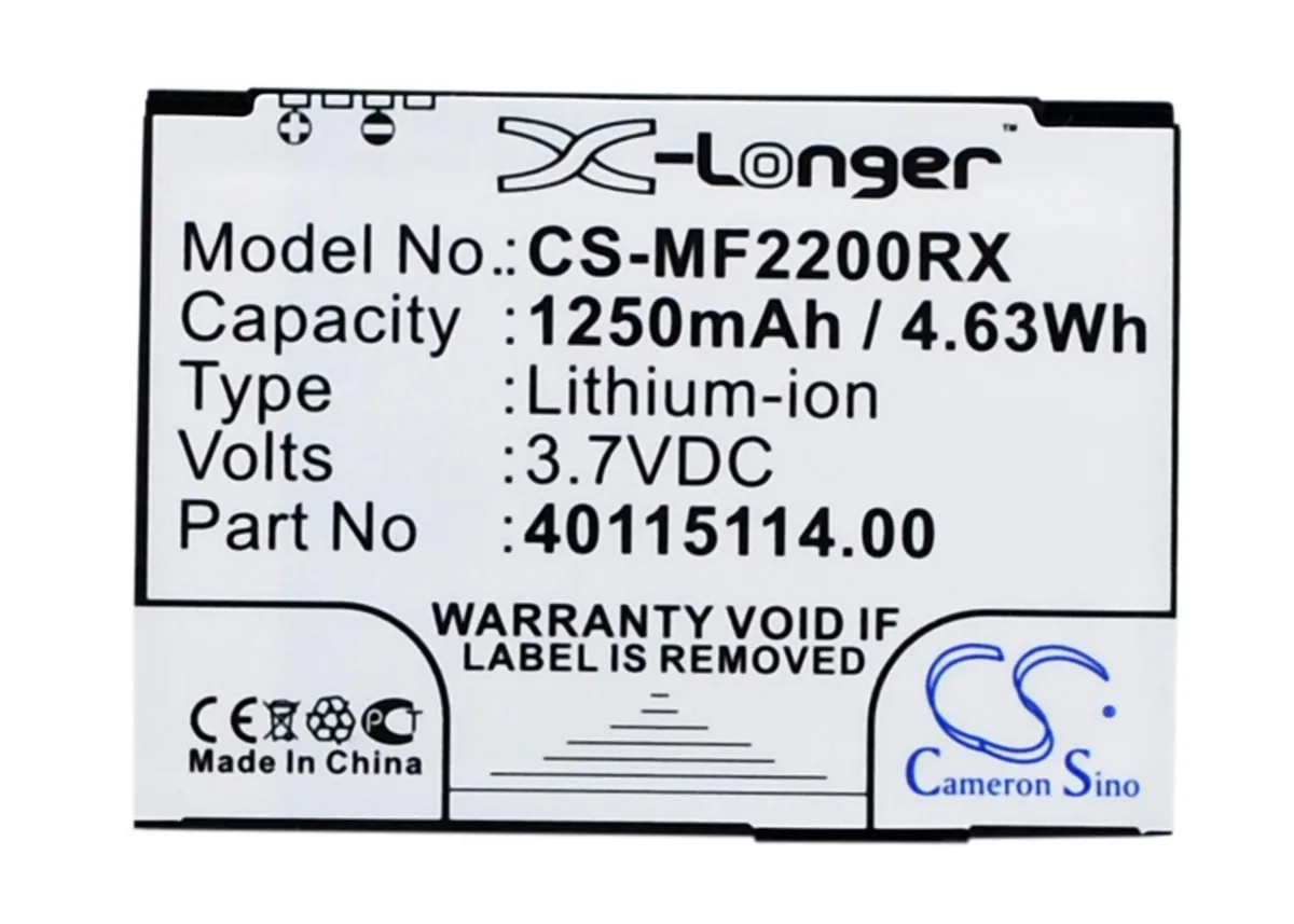 Cameron & Co Cameron & Co DS-CS-MF2200RX cell phone battery 1250mAh — product photo