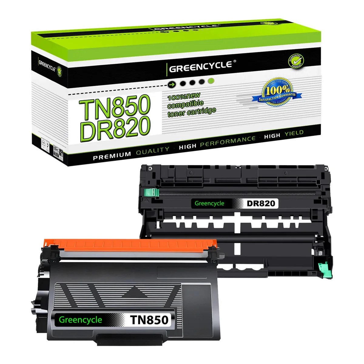 GREENCYCLE GREENCYCLE TN850 DR820 toner cartridge and drum unit set — product photo