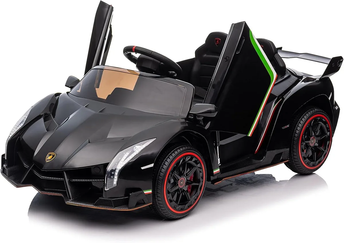 usbroway usbroway 12V Licensed Lamborghini Veneno Ride-On Car Black — product photo