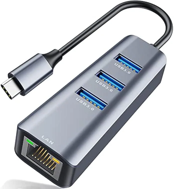 TAURKENAM TAURKENAM 4-in-1 USB-C Hub 3×USB 3.0 1000Mbps Ethernet — product photo