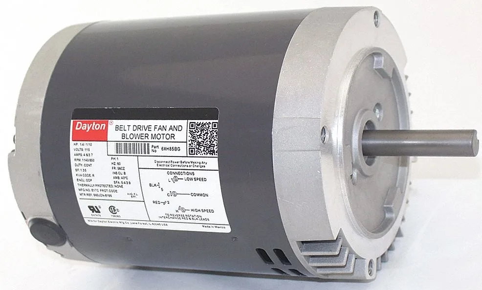 Dayton 1/4 HP split-phase motor, open dripproof steel frame, 5/8 inch shaft