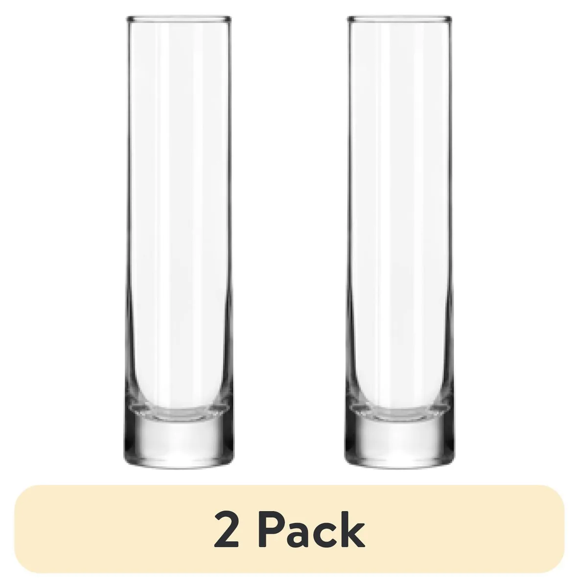 Libbey Libbey Clear Glass Cylinder Bud Vase 7.5 in 2 pack — product photo