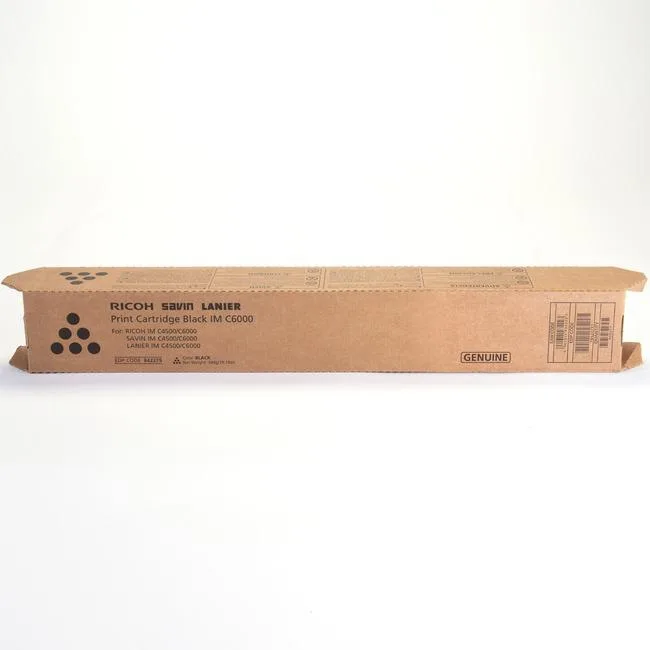 Rectangular black toner cartridge labelled 842279 for IM C4500 and IM C6000