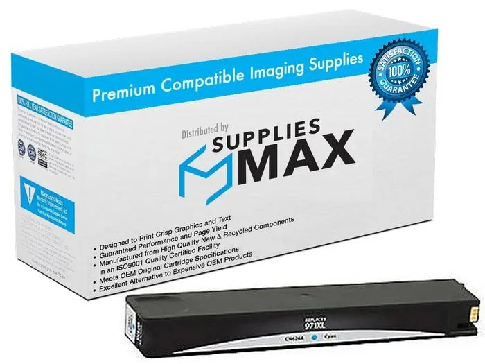 SuppliesMax SuppliesMax CN626AM Cyan High Yield Inkjet Cartridge 6600 Pages — product photo