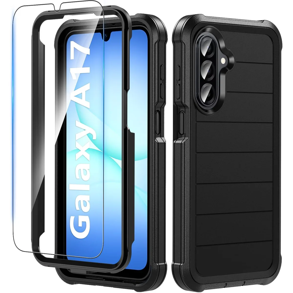  Hensinple Galaxy A17 5G Phone Case Black 6.49 in x 2.59 in x 0.39 in — product photo