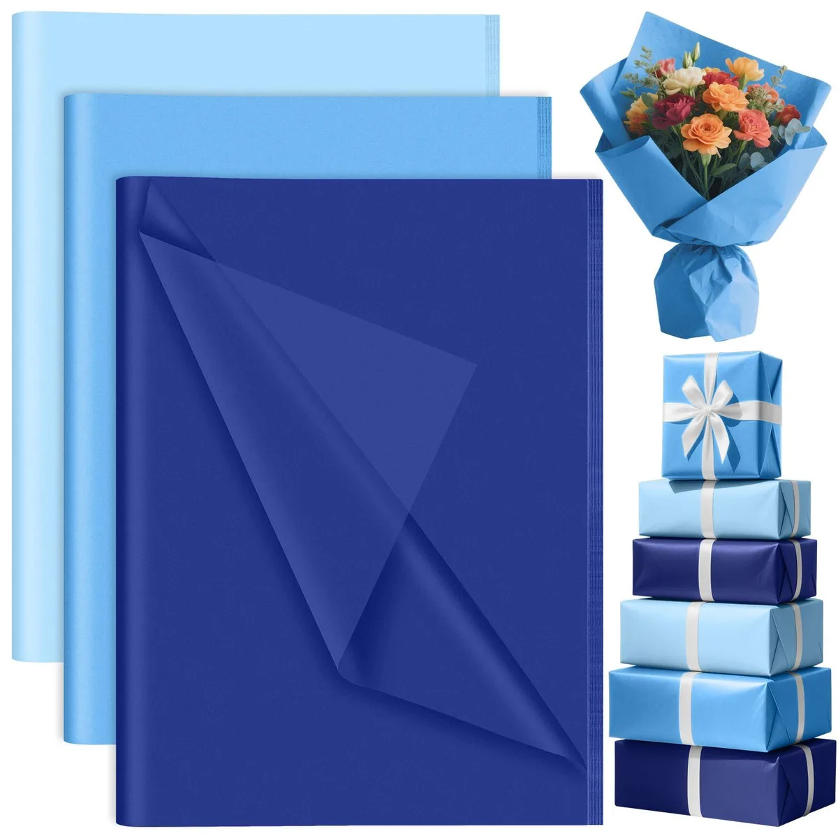  Avery Tissue Paper Blue 90 Sheets 20x14in — product photo