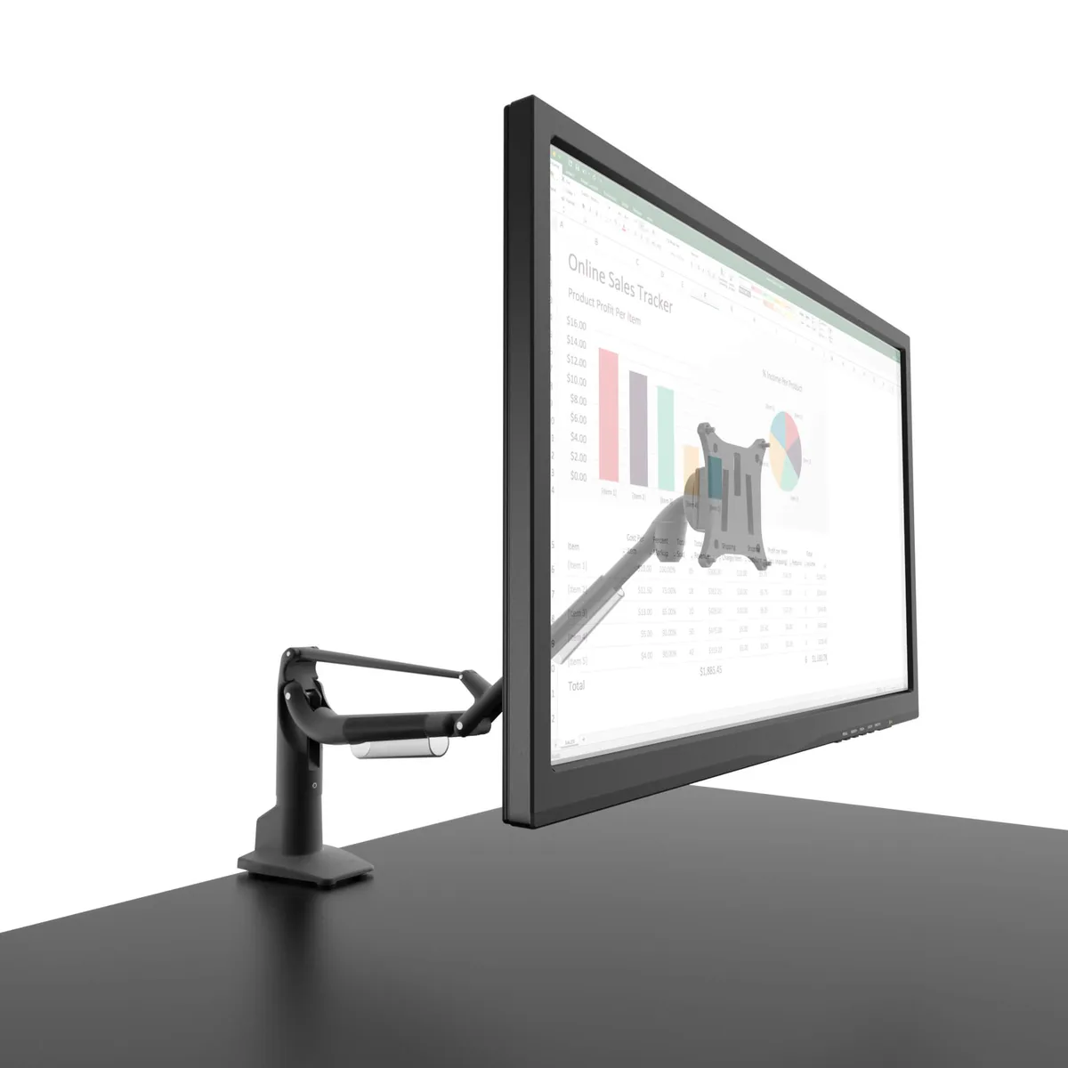 Kanto Kanto DMS1000 Desktop Mount 17-32" Black monitor accessory — product photo