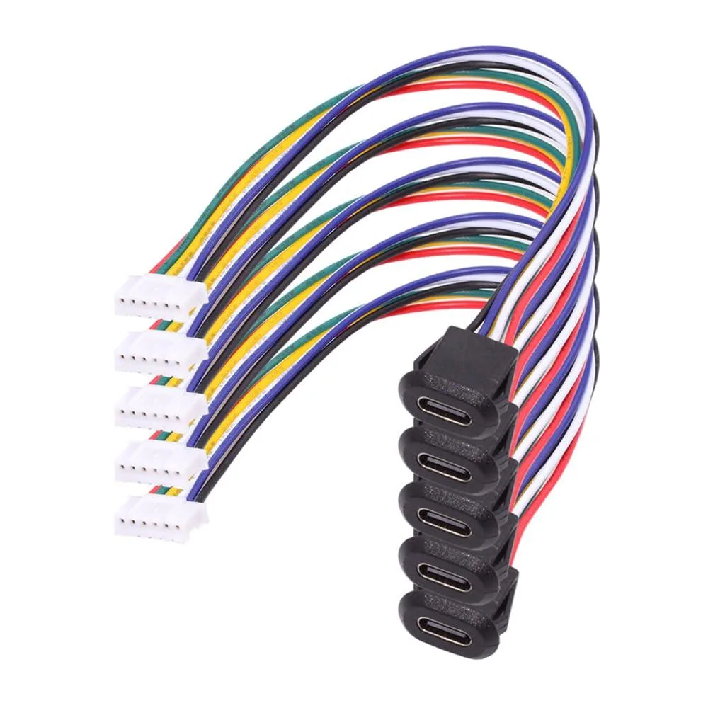 Vszerda Vszerda USB-C Female to 6-Pin Header Cable 17.5cm 5-Pack Red — product photo