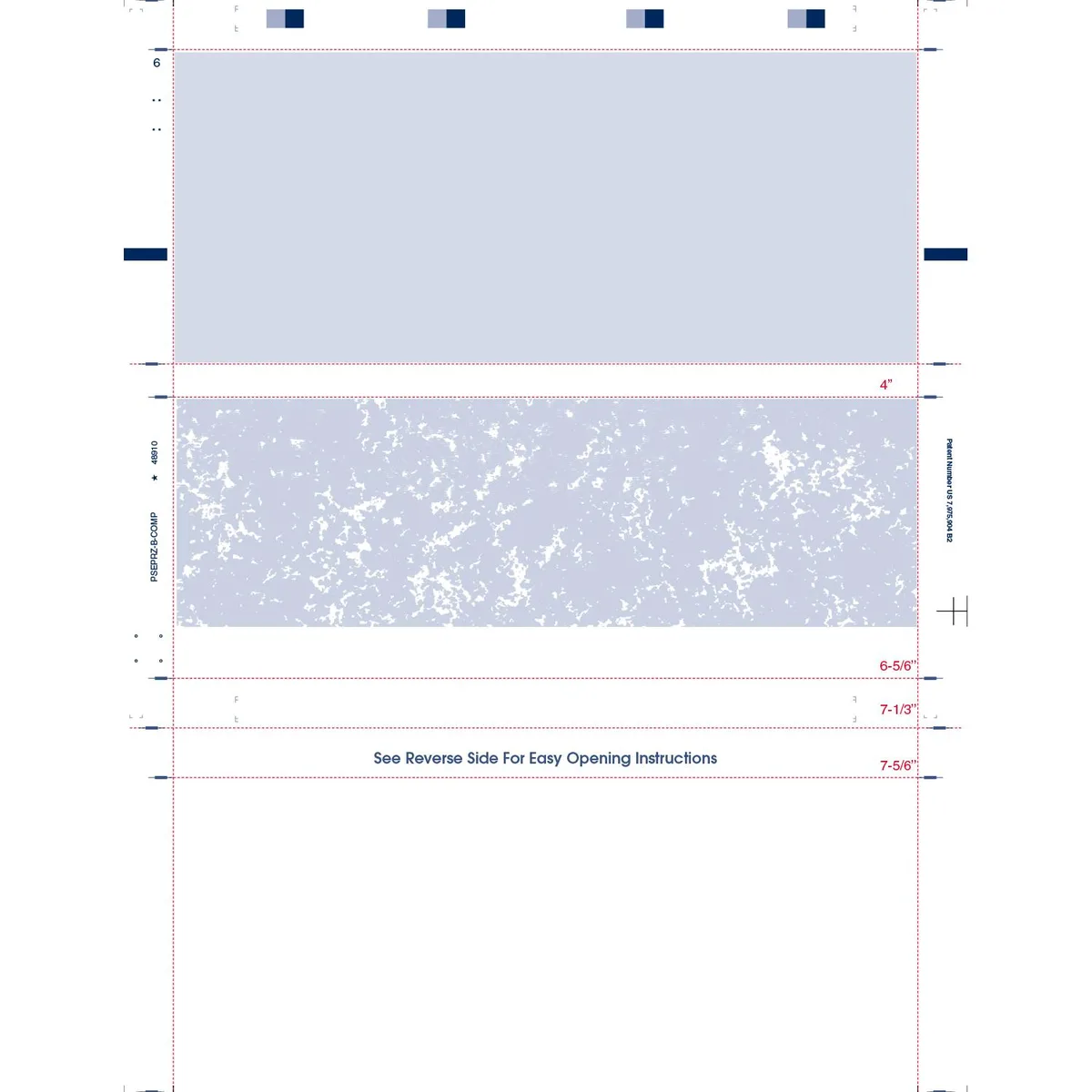 InfoSeal InfoSeal Z Fold Check Blue Marble Basic Security Paper 11 2000 — product photo
