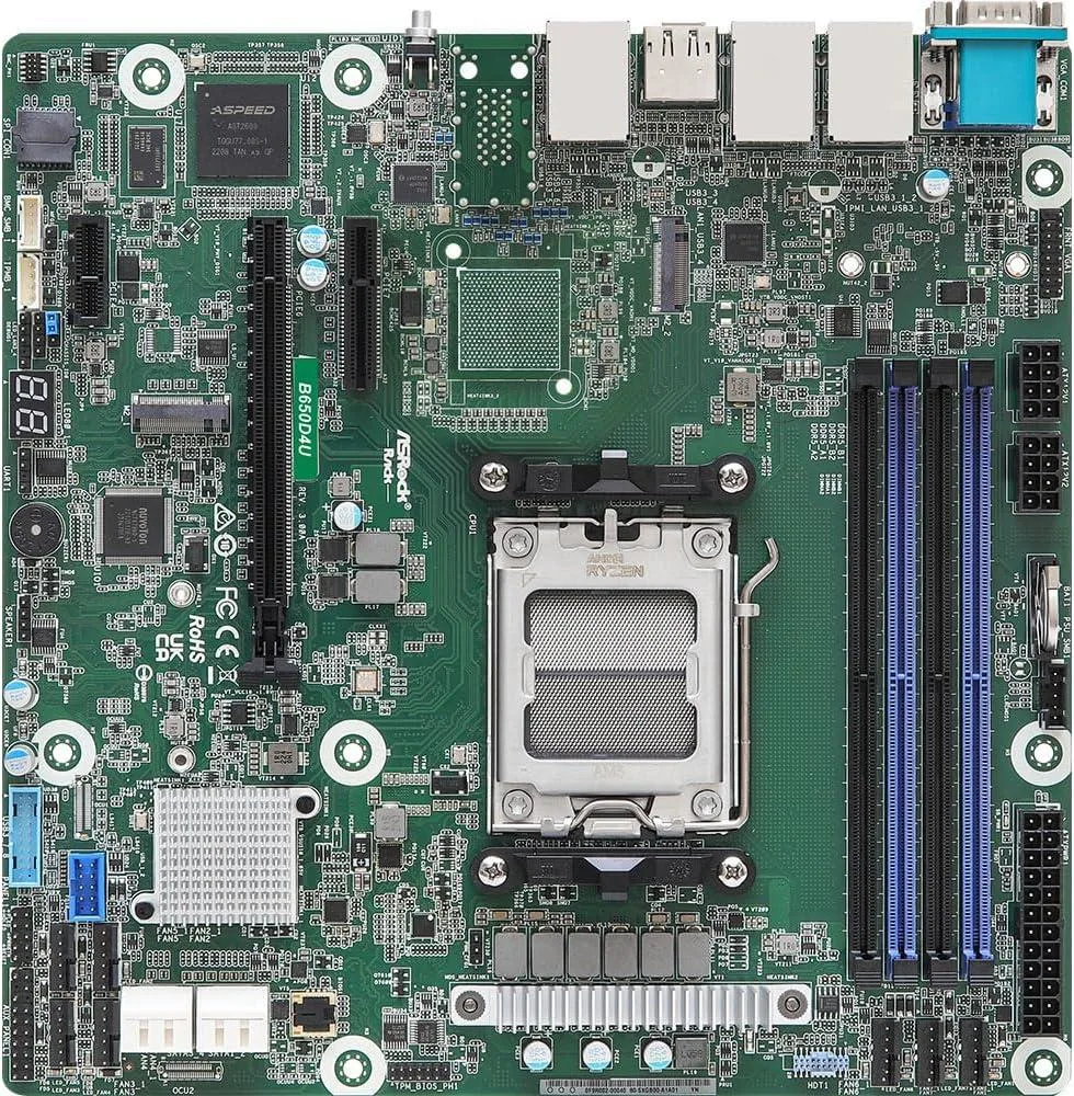 ASRock Rack ASRock Rack B650D4U Micro-ATX server motherboard — product photo