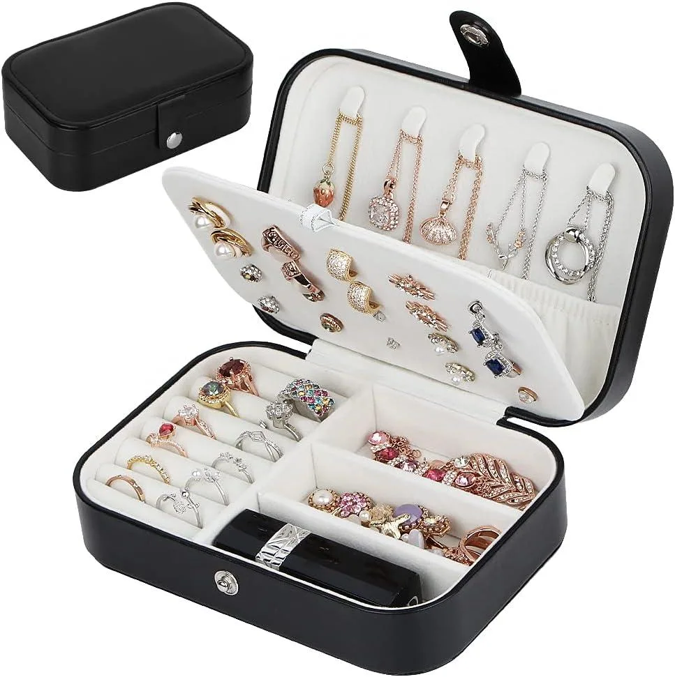 anicestore anicestore Jewelry Box Organizer Storage Case Black 6.3 x 4.3 — product photo