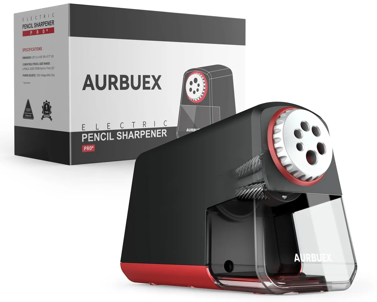  Aurbuex S280-A 6-Hole Electric Pencil Sharpener — product photo