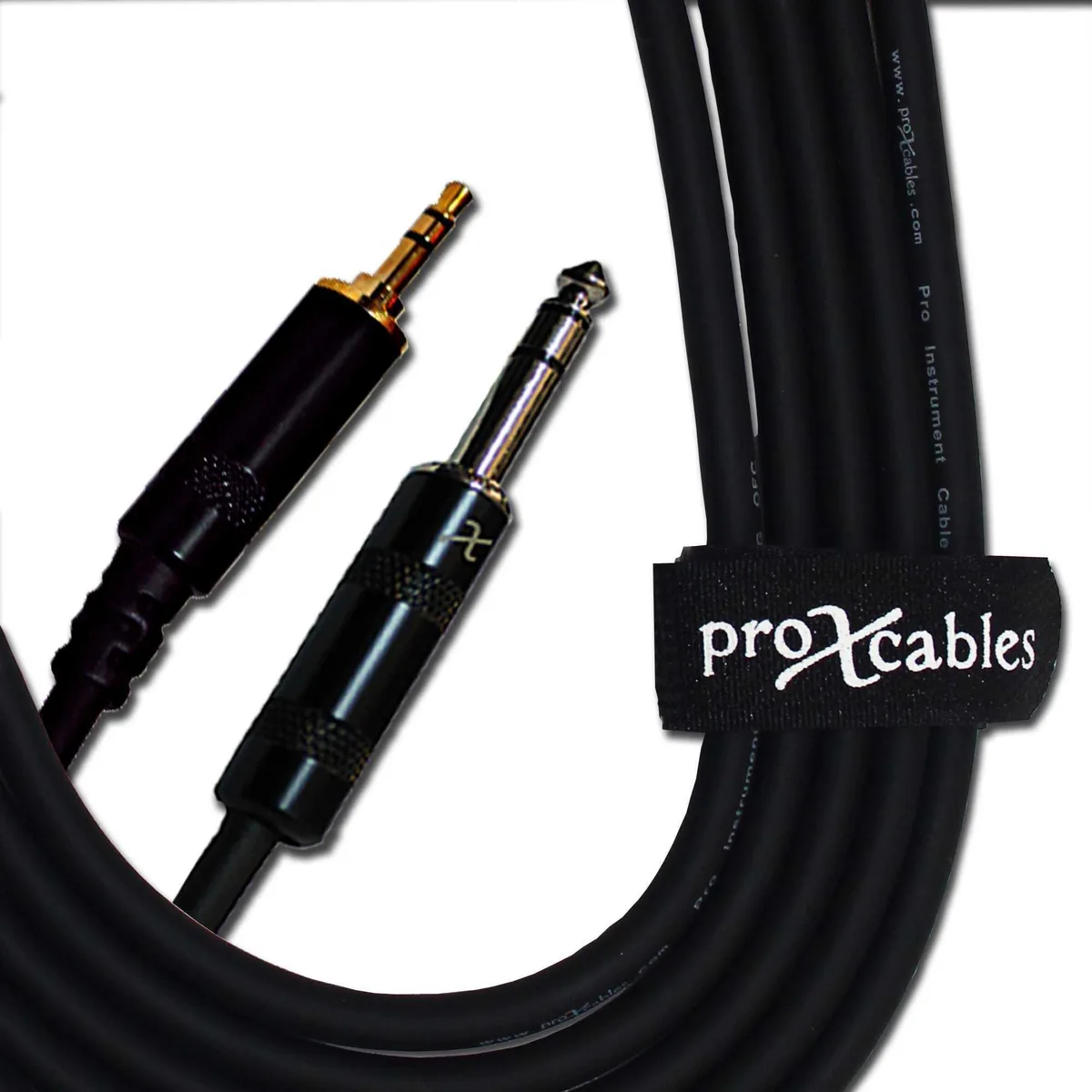 ProX ProX XC-MS05 5 ft 3.5 mm TRS to 1/4" TRS audio cable — product photo