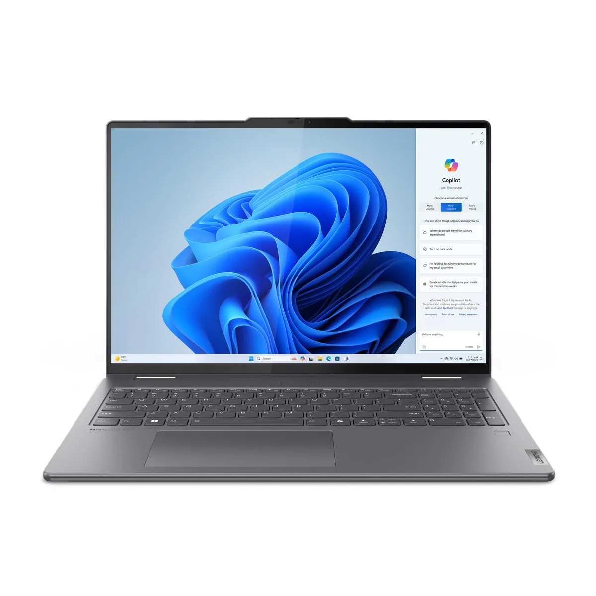 Lenovo Lenovo Yoga 7 16IML9 2-in-1 Laptop, 16" WUXGA Touch, Core Ultra 7 155U, 16GB DDR5, 4TB NVMe, Gray — product photo