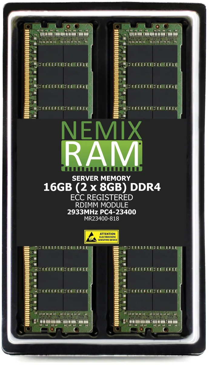 NEMIX RAM NEMIX RAM 16GB (2 x 8GB) DDR4 2933MHz PC4-23400 1Rx8 ECC RDIMM server RAM — product photo