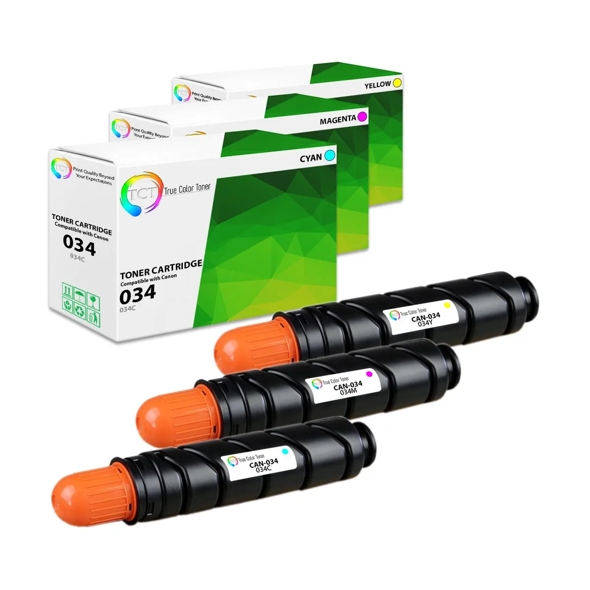 TCT TCT 034 C/M/Y toner cartridge 3 pack 7300 pages — product photo