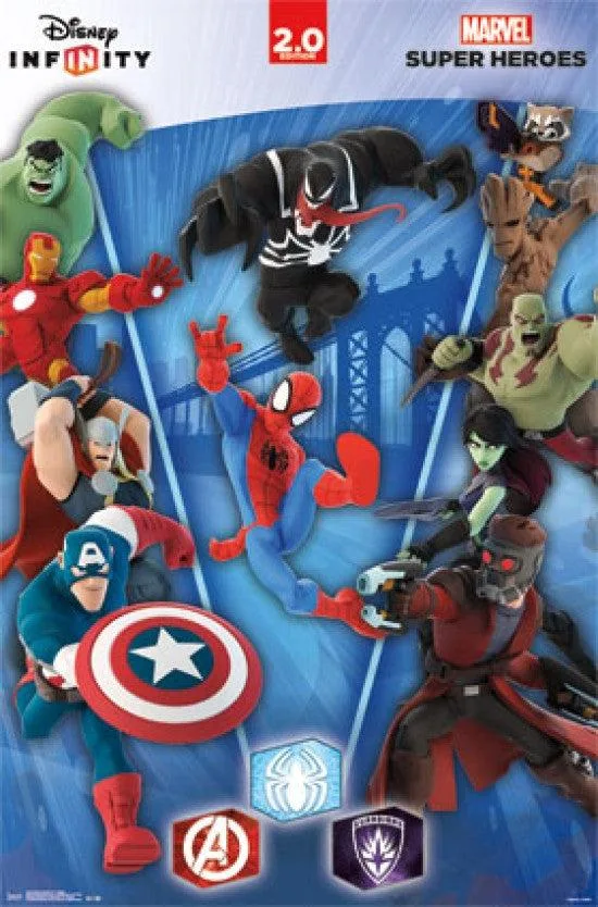 Disney Infinity 2.0 collage poster print, 22 by 34 inches, on heavy paper