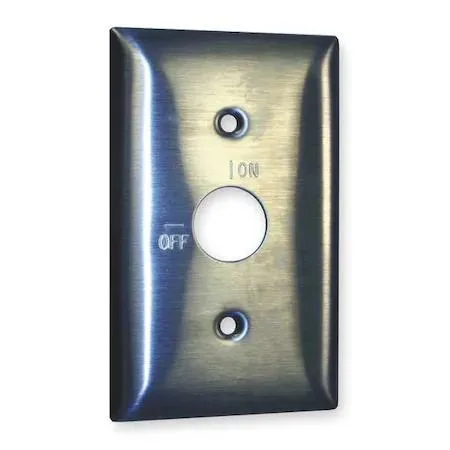 Hubbell Incorporated Hubbell Incorporated SS12RKL Barrel Key Switch Plate Stainless Steel 1 Gang — product photo