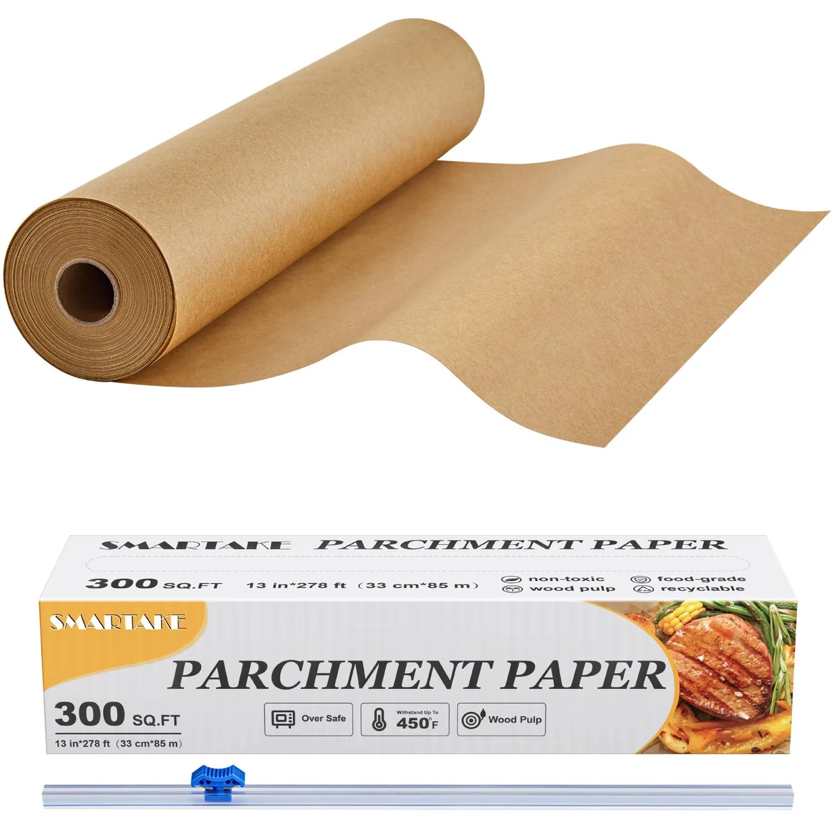  SMARTAKE PP13300Z Parchment Paper Roll 13 in x 278 ft 300 sq ft — product photo