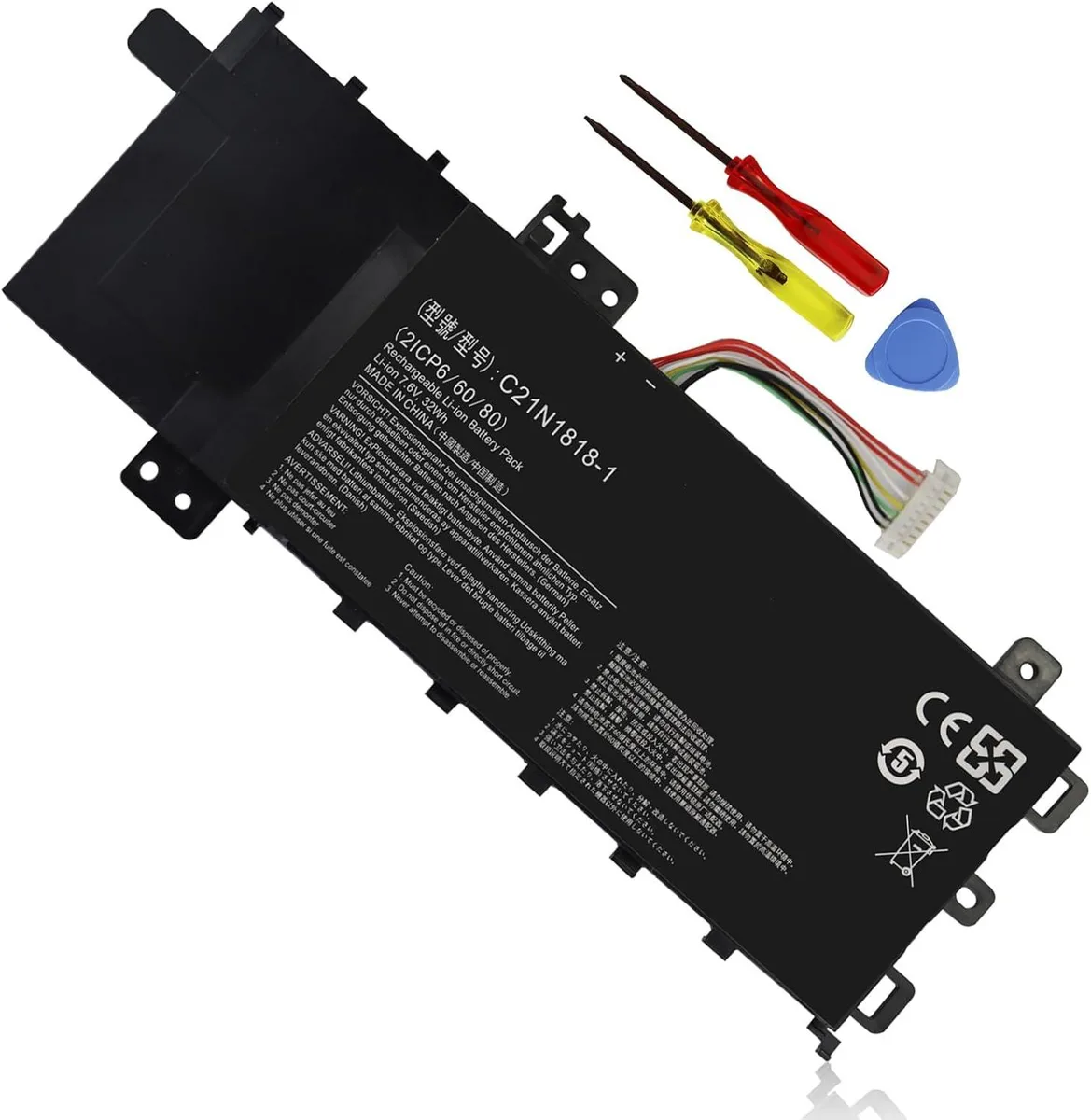 LXHY LXHY C21N1818-1 laptop battery 7.6V 4110mAh 32Wh — product photo