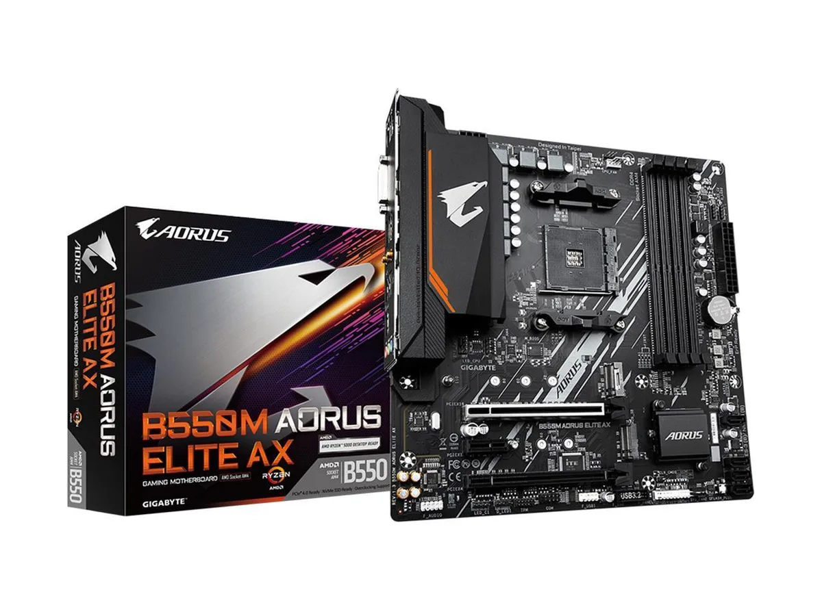 GIGABYTE GIGABYTE B550M AORUS ELITE AX rev 1.3 AMD motherboard — product photo