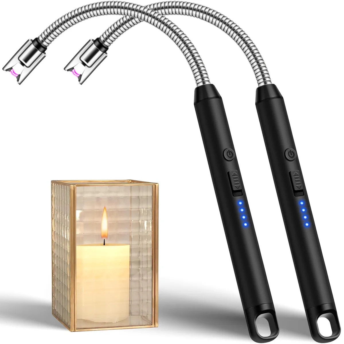  LcFun 2 Pack Arc Lighter 10 in Gold Copper — product photo