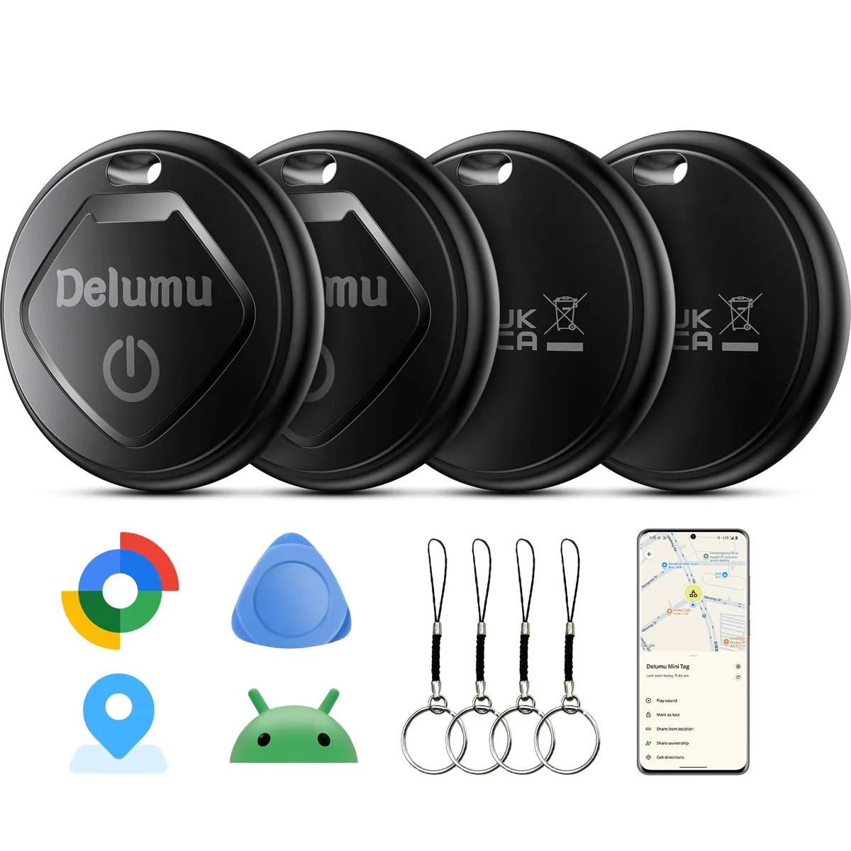  Viator Gear Air Tracker Android 2026 4-Pack Black IP67 — product photo