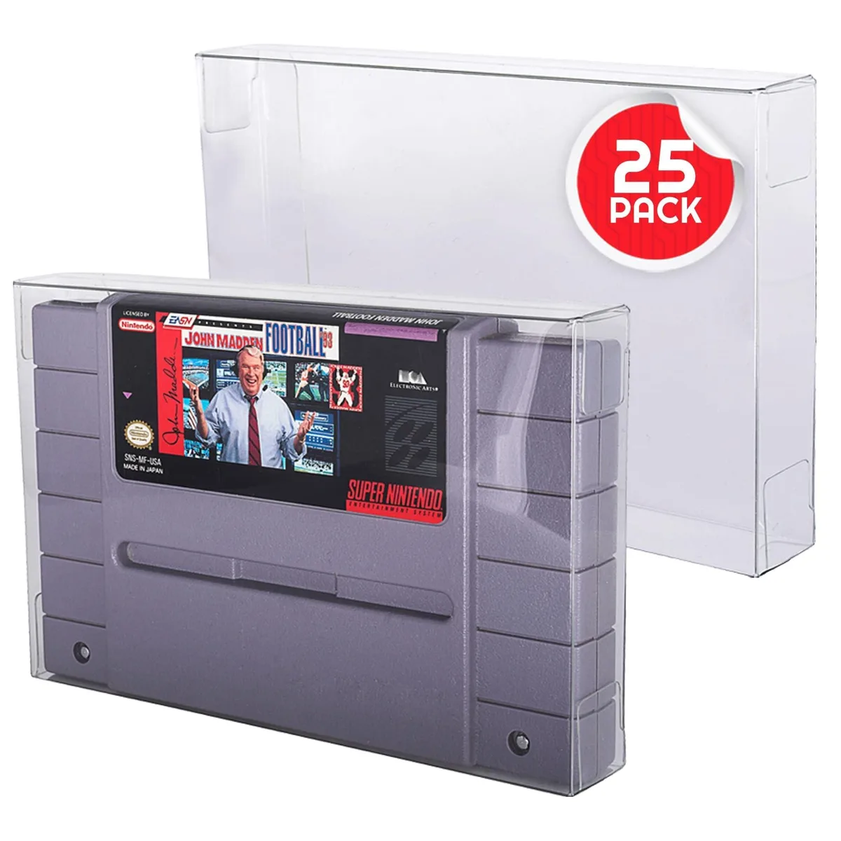 EVORETRO SNES Cartridge Protector 0.40MM 25 Pack — product photo