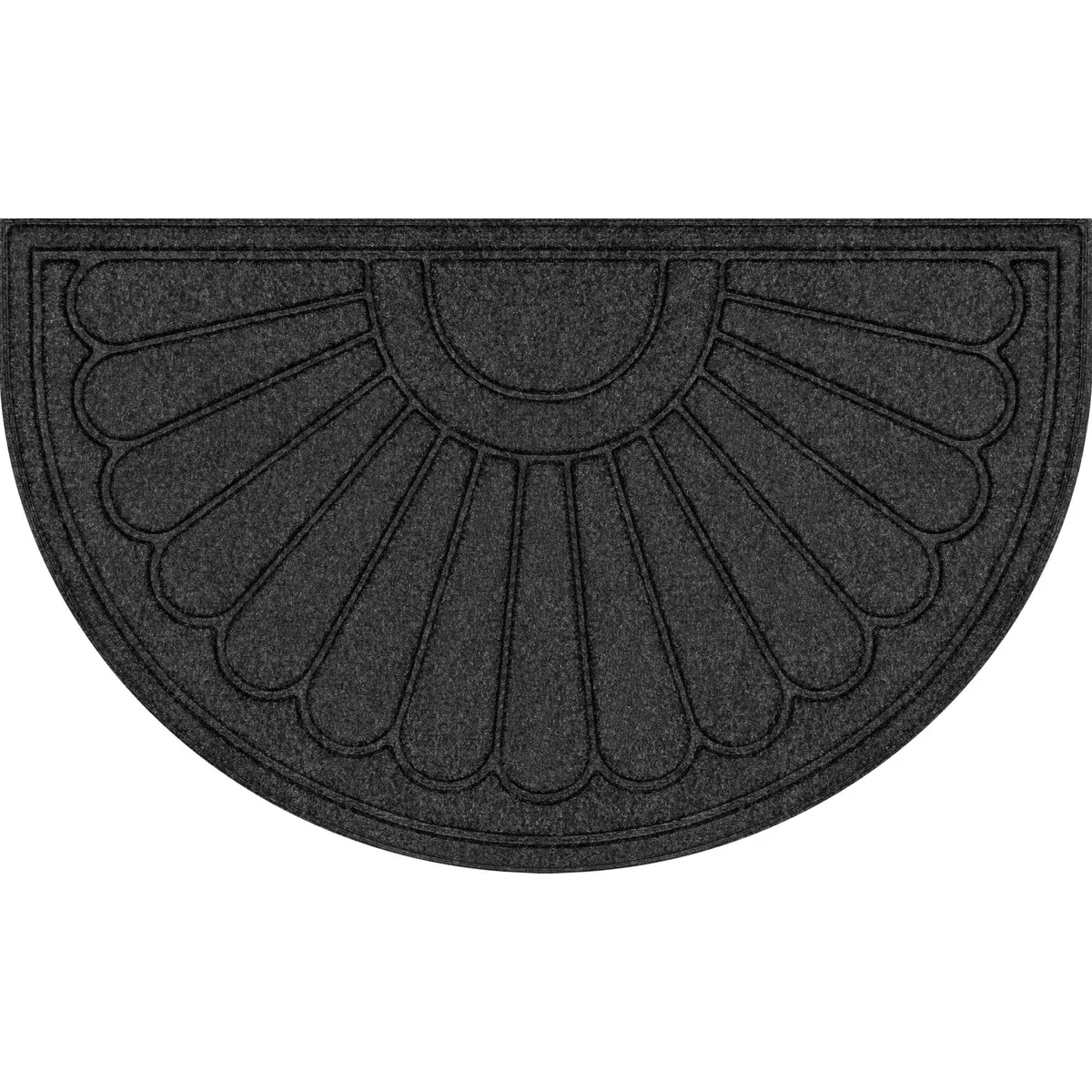 Mainstays Mainstays Sunburst Half Circle Door Mat 18"x30" Gray — product photo