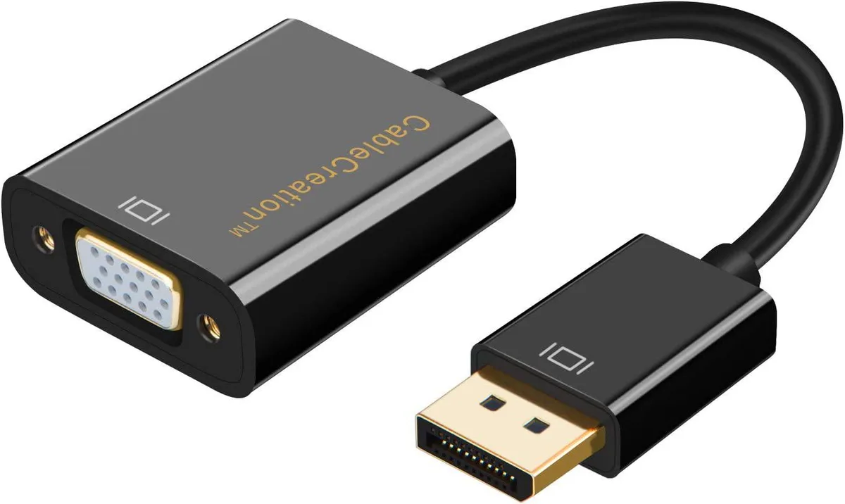 CableCreation CableCreation DisplayPort to VGA Adapter 1080p 60Hz DP 1.1a Black — product photo