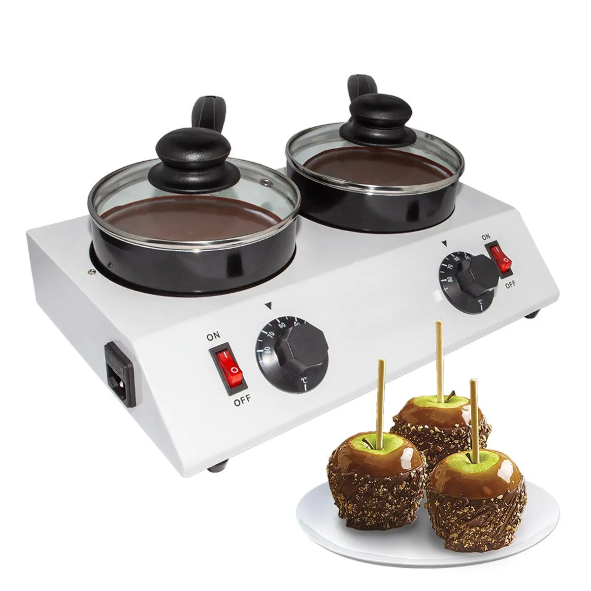 GorillaRock GorillaRock GR-D20048 Double Fondue Pot 1.2 kg — product photo