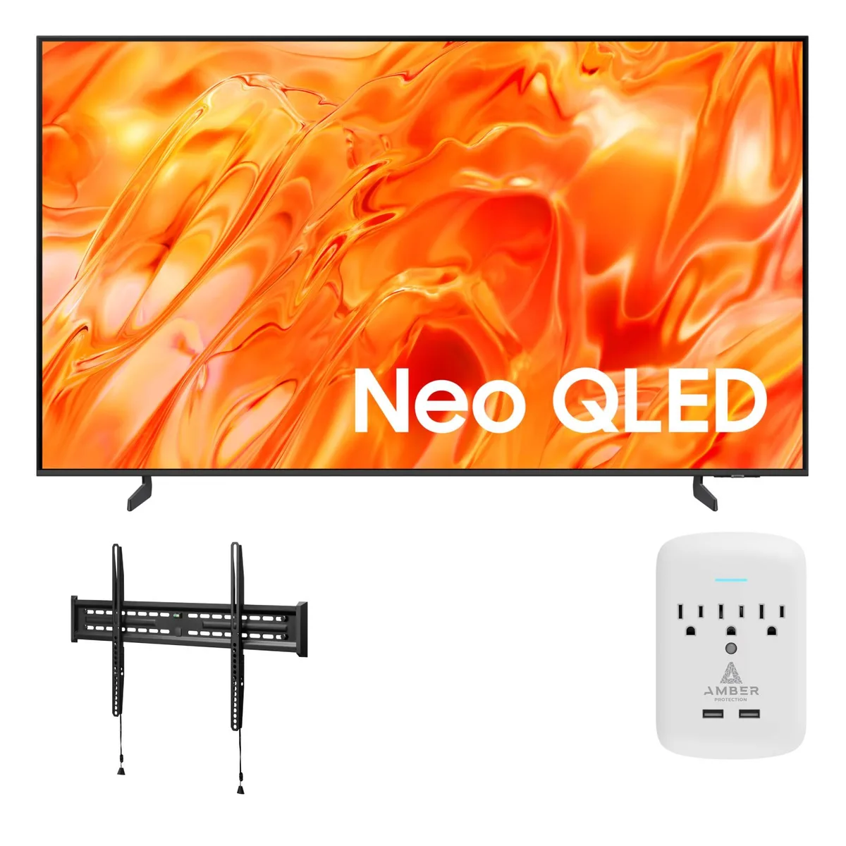 SAMSUNG SAMSUNG QN75QN70HA 75" NeoQLED 4K LED TV with Wall Mount and Surge Protector — product photo