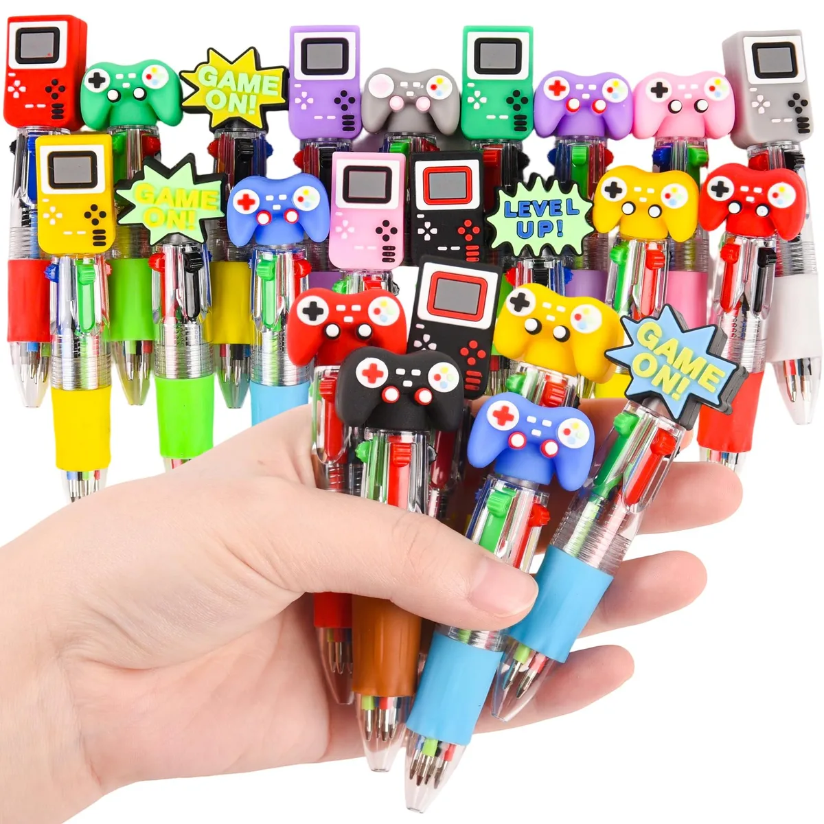  LiYiQ 25 Pcs 4-in-1 Ballpoint Pen Set Video Game Design — product photo