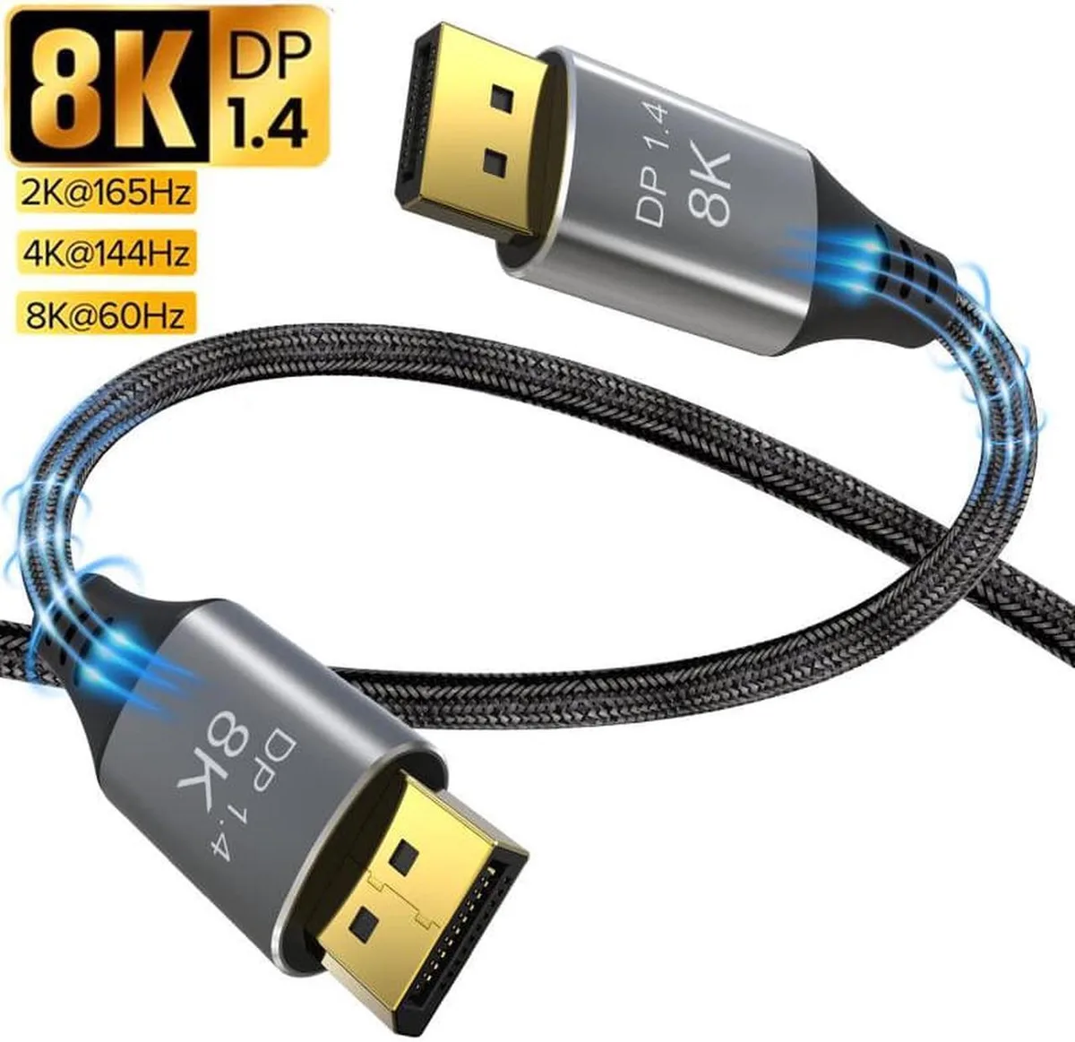 SMUGDESK SMUGDESK DisplayPort 1.4 Cable 3.3FT/1M 8K@60Hz 4K@144Hz HBR3 32.4Gbps — product photo