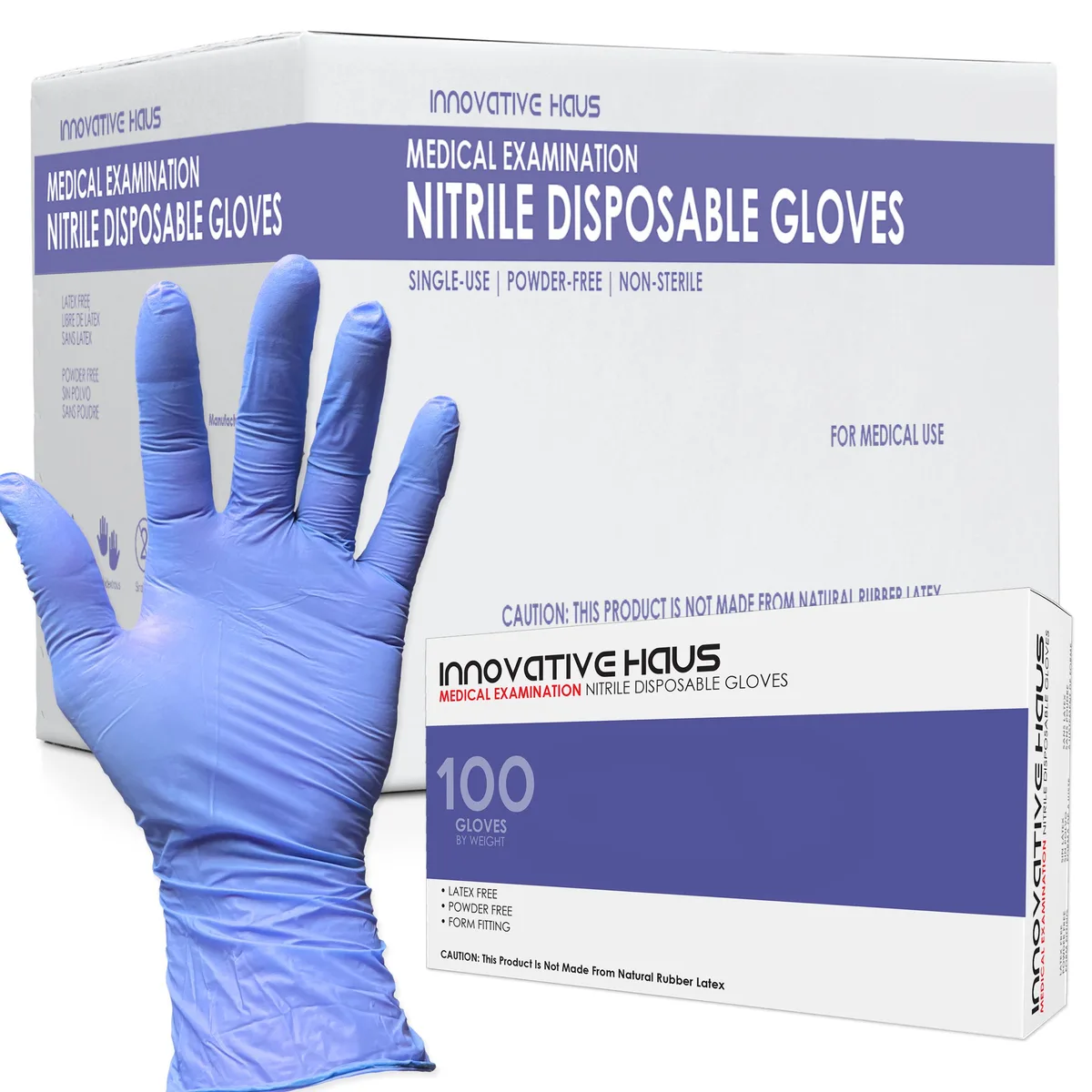 Innovative Haus Innovative Haus Indigo X Large Nitrile Gloves 3.6 Mil Blue XL Case 1000 — product photo