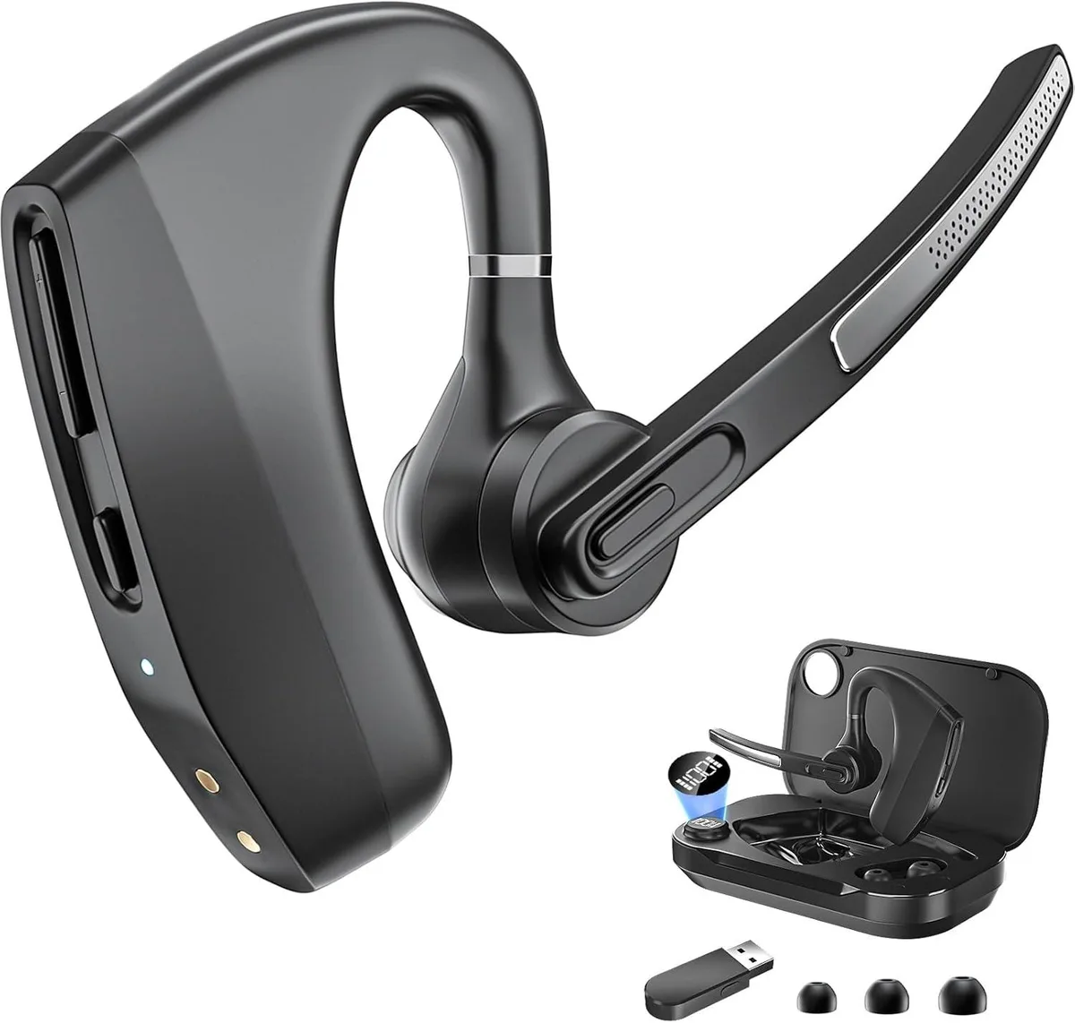 BFKK BFKK Wireless Headset with USB Dongle, Noise Cancelling Mic, 90h Talk Time, 45d Standby — product photo