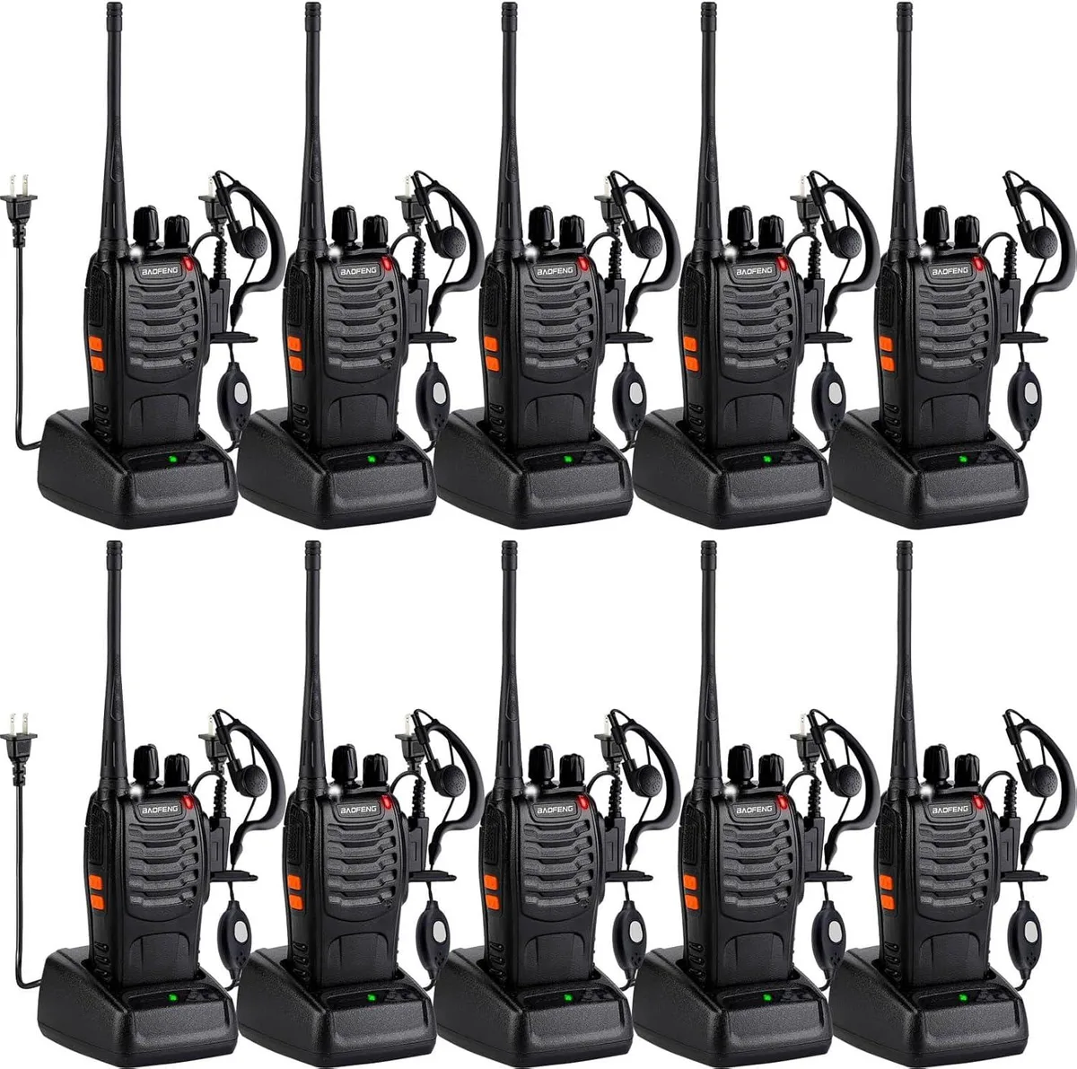 BFKK BFKK 888S two-way radio 10 pack 16 channel 1500mAh — product photo