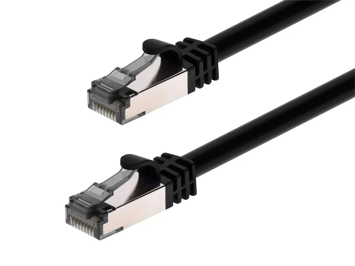 Monoprice Inc. Monoprice 141019 Cat8 26AWG S/FTP network ethernet cable 50ft Black — product photo