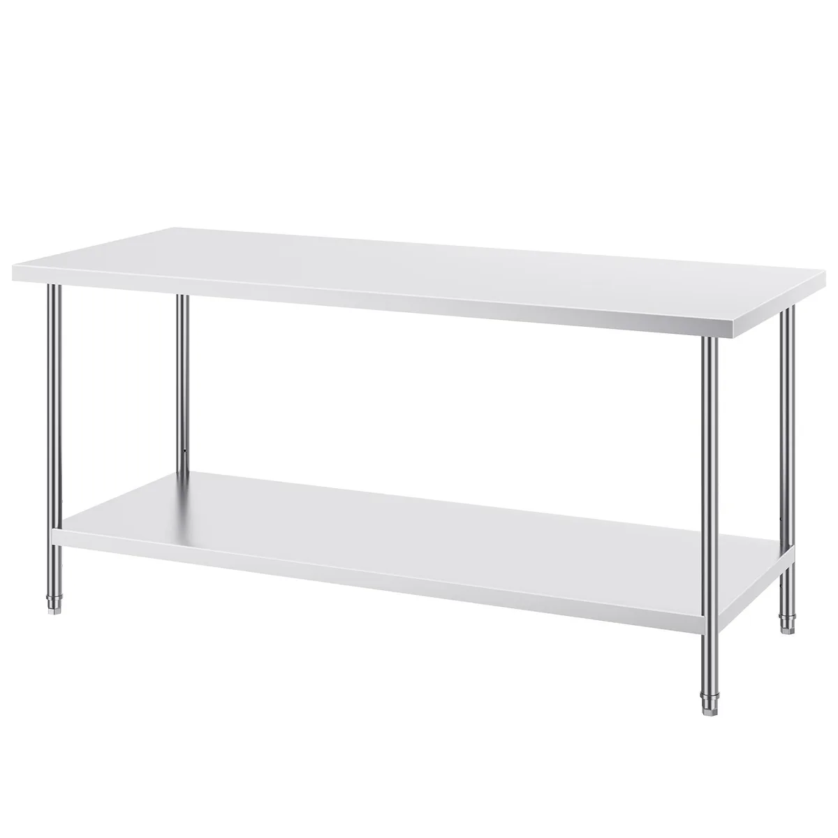 VEVOR VEVOR Stainless Steel Prep Table 30 x 72 x 34 Inch 920 lbs 3-Level Adjustable — product photo