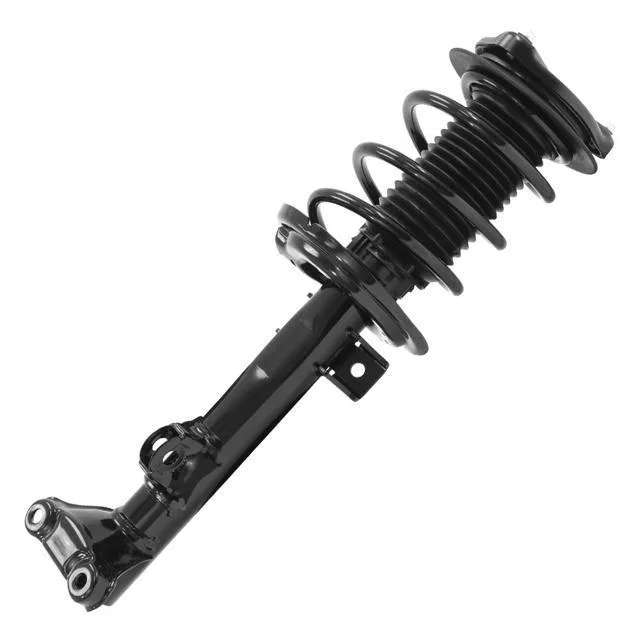 Silver metal complete strut assembly with coil spring and top mount