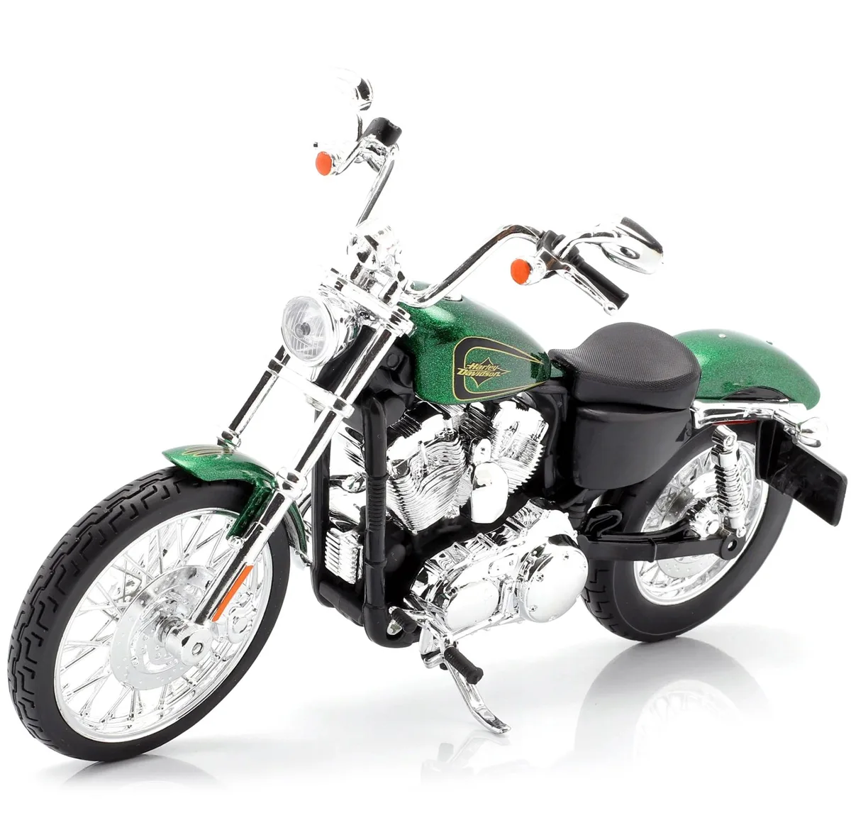 Maisto Maisto 1/12 2013 Harley Davidson XL 1200V Seventy Two Green Motorcycle vehicle — product photo