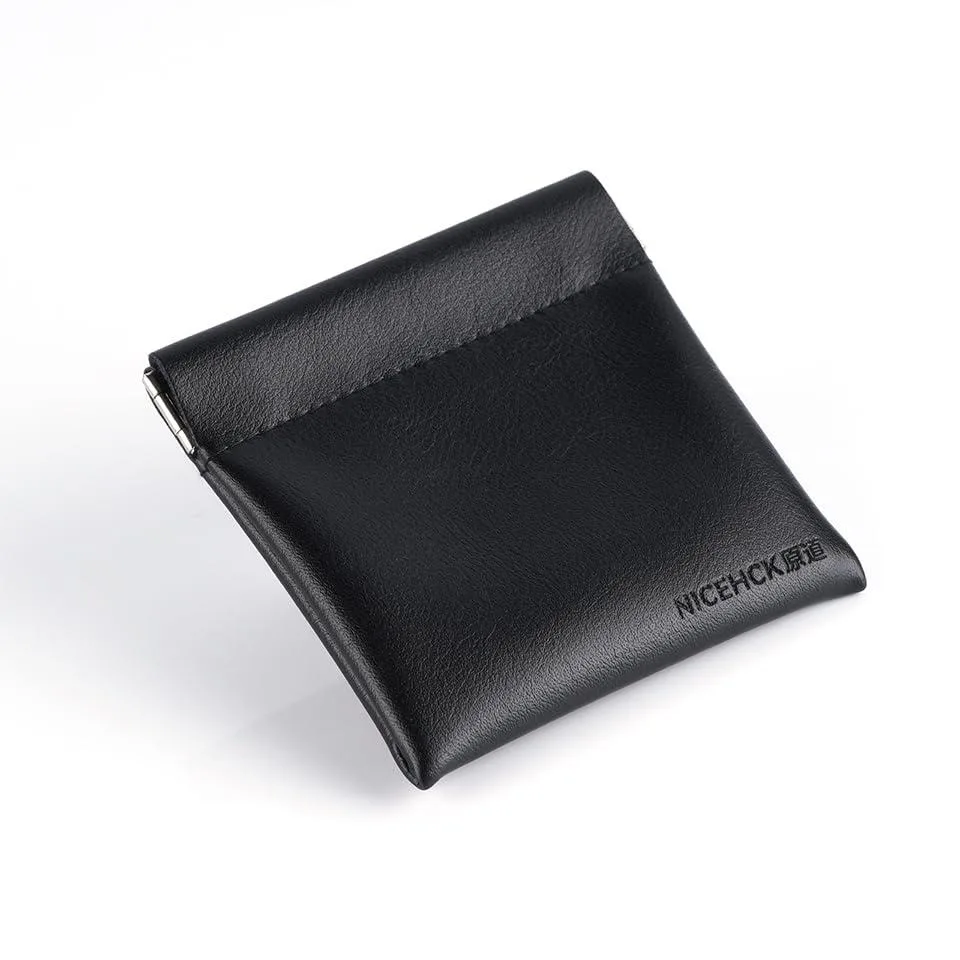 LORDWORLD LORDWORLD PU Leather IEM Case Magnetic 85×85mm Black portable audio — product photo