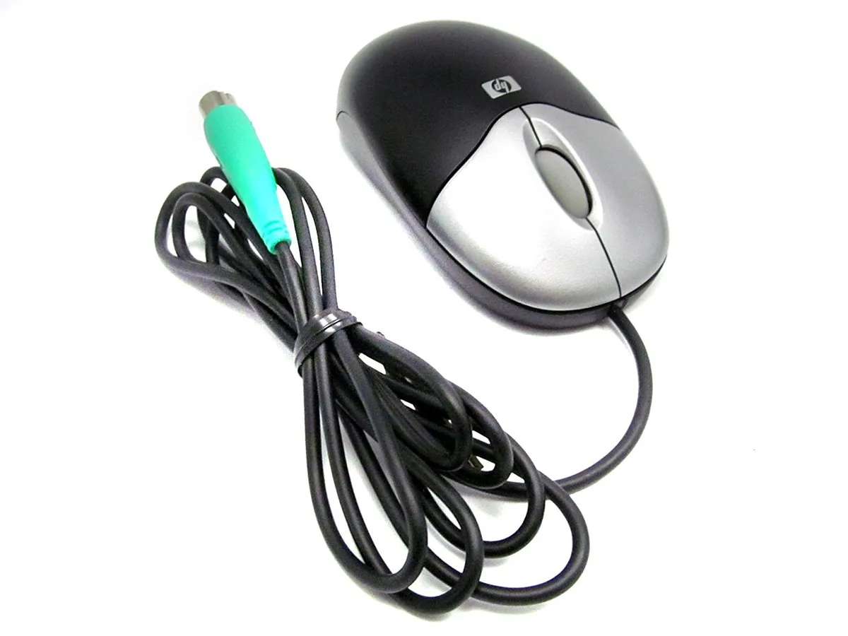 HP HP 2-Button PS/2 Optical Scroll Mouse Black Silver — product photo