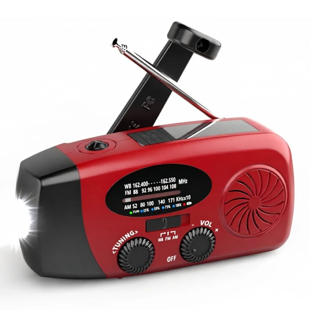  iRonsnow ALERTSYNC IS-088+ Emergency Radio 5000mAh Red — product photo
