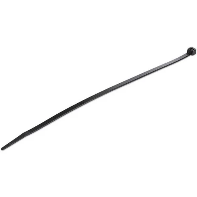 Black nylon cable ties, ten inches long, one thousand in a pack